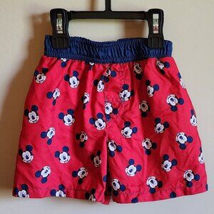 Disney Mickey Mouse Swim Trunks/Shorts With Mesh Lining Size 18 Months